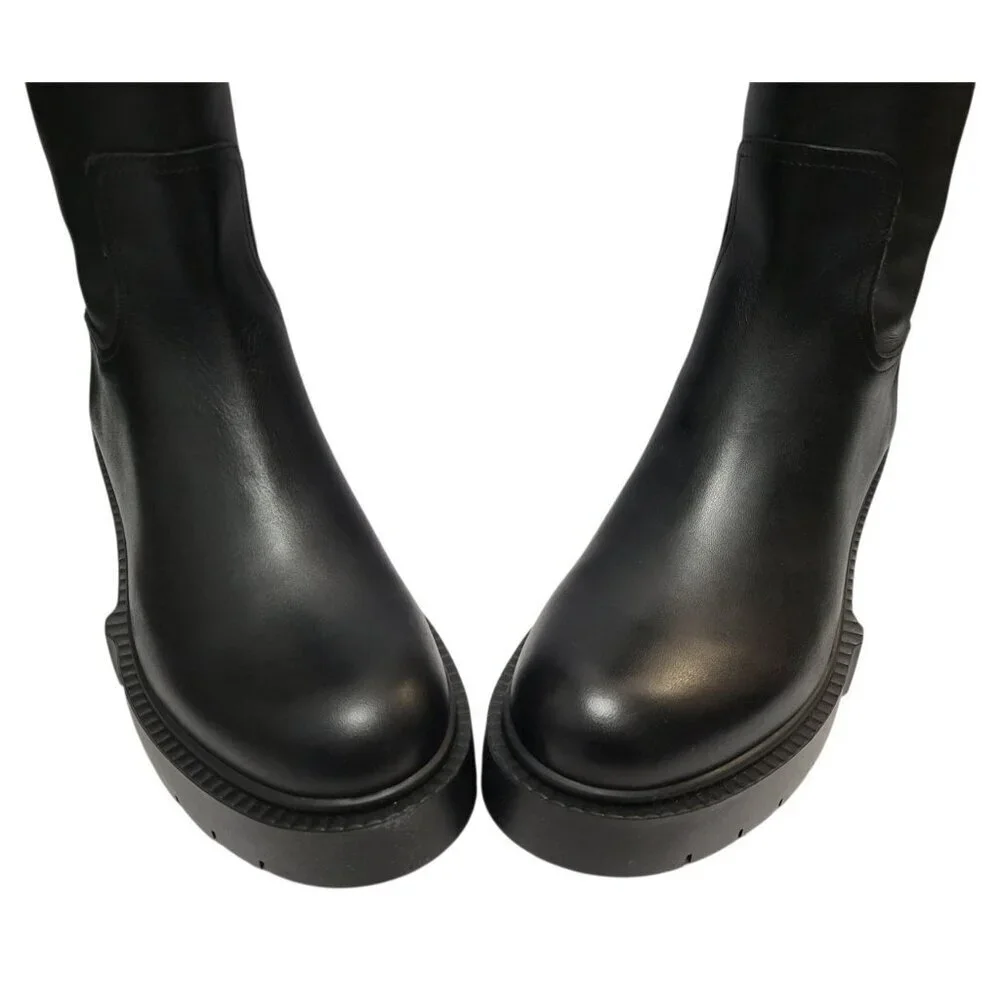 Coach Lilli Tall Riding Boots Leather Knee High Lug Sole - Picture 4 of 16